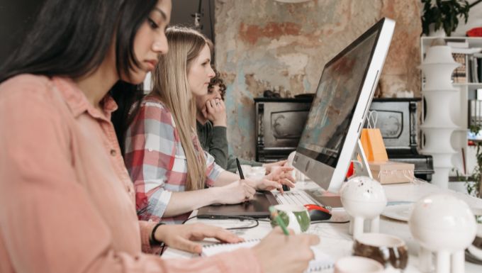 A group of writers working