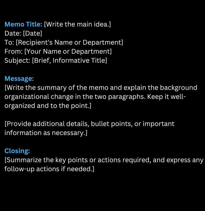 Memo template